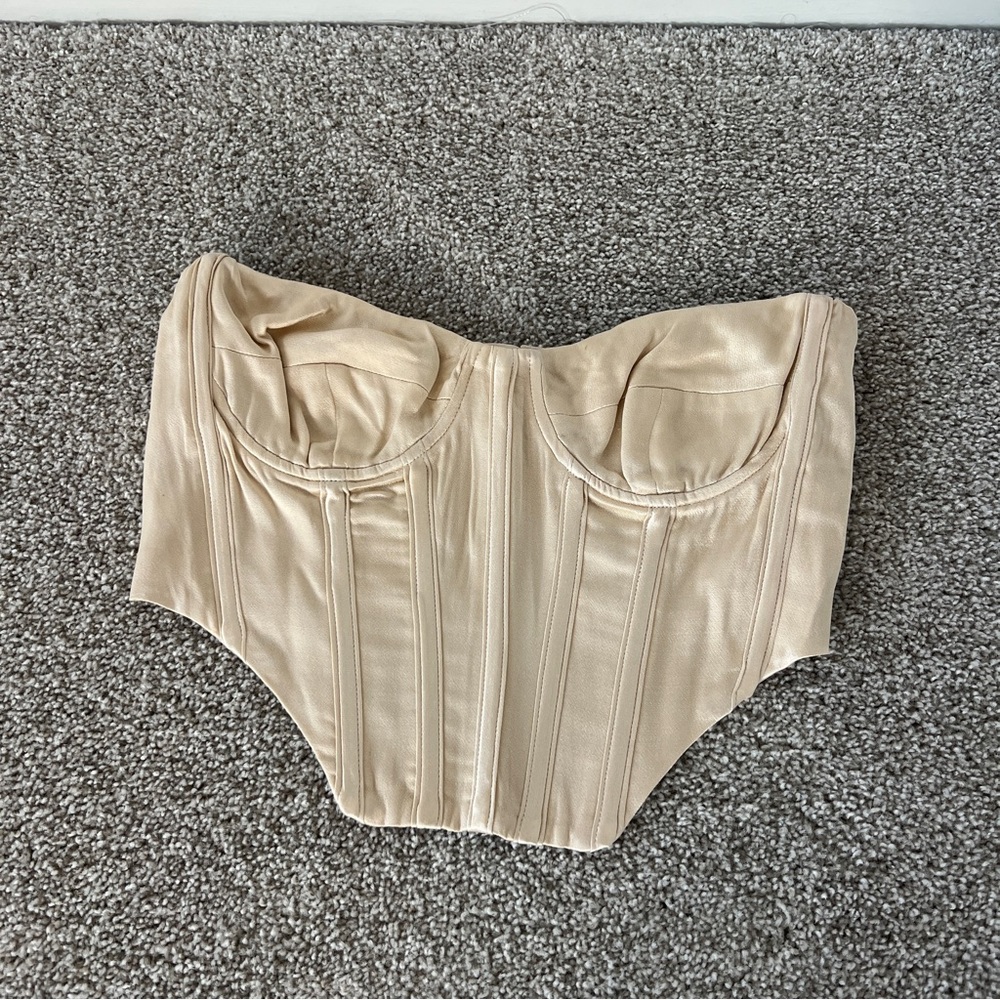 Bardot Cream Ivory Bustier Top Size Medium - Picture 2 of 9